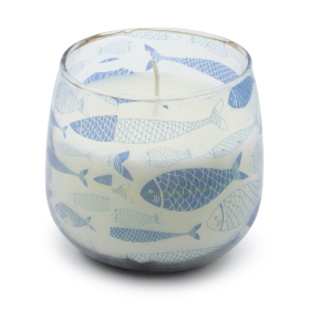 2x Velas en frasco de vidrio Peces - Mediano
