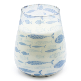 Velas en frasco de vidrio - Peces - Alto