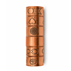 6x Anillos de Cobre con símbolos: Diseños Surtidos