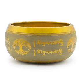 Cuento Tibetano de Aluminio Grande - Árbol de la Vida de Buda - Color Cobre (19cm)
