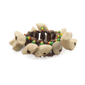 Agitador de mano de cáscara de Kenari - Pulsera sonajero (15 unidades)