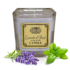 Velas de Cera de Soja - Lavanda y albahaca