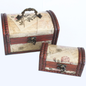 Juegos de 2 cajas coloniales - Rose Design