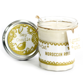 6x Velas en Bote Cristal - Moroccan Roll