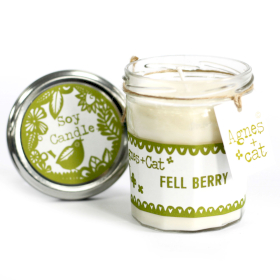 6x Velas en Bote Cristal - Fell Berry