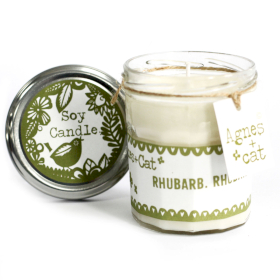 6x Velas en Bote Cristal - Rhubarb Rhubarb