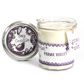 6x Velas en Bote Cristal - Parma Violet