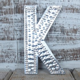 4x Letras artísticas de aluminio pequeñas - K