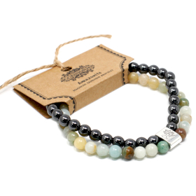 3x Pulsera de Piedras Preciosas Magnéticas - Amazonite