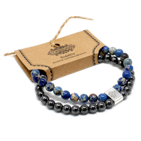 3x Pulsera de Piedras Preciosas Magnéticas - Sodalite