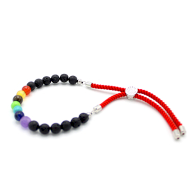 Pulsera  De Piedras Preciosas  - Lava Stone Chakra