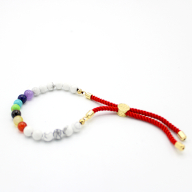 Pulsera de piedras preciosas- White Howlite Chakra