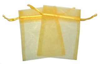 30x Bolsa de Organza - Amarillo