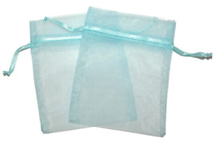 30x Bolsa de Organza - Azul pálido