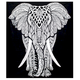 B&N Colcha Dolble Algodón + Pared - Elefante