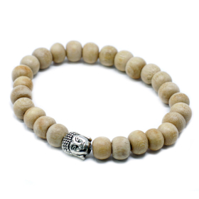 12x Perlas de Sandalia y Brazalete Buddah