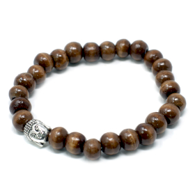 12x Cuentas Marrones y Pulsera Buddah