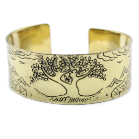 Pulsera Mantra Tibetana de Latón - Árbol de la vida