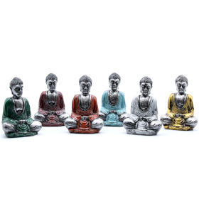 6x Mini Buda Plateado (colores surtidos)