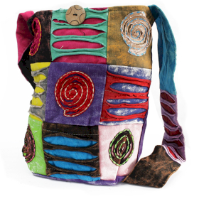 Bolsos Étnicos Estilo Hippie - Púrpura / espiral