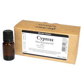 10x 10ml Ciprés Aceite Esencial-Sin Etiqueta
