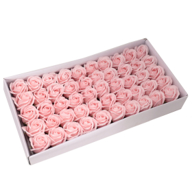50x Flores manualidades deco mediana - rosado
