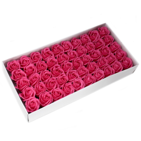 50x Flores manualidades deco mediana - Rosa