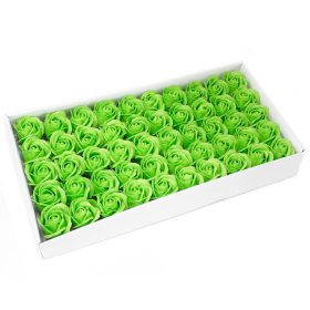 50x Flores manualidades deco mediana - verde