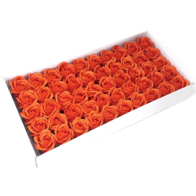 50x Flores manualidades deco mediana - naranja escura