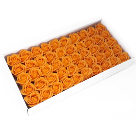 50x Flores manualidades deco mediana - naranja