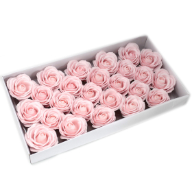 25x Flores manualidades deco grande - rosa bebé