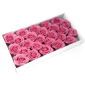25x Flores manualidades deco grande - rosa