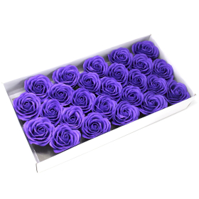 25x Flores manualidades deco grande - violeta