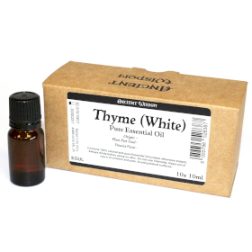 10x 10ml Tomillo Blanco Aceite Esencial-Sin Etiqueta