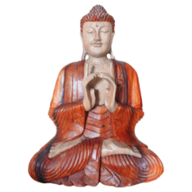 Estatua de Buda Tallada a Mano- 60cm Dos Manos
