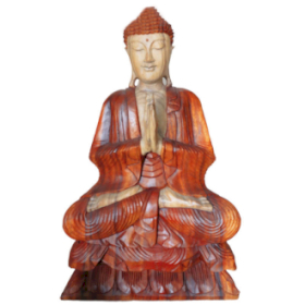 Estatua de Buda Tallada a Mano- 80cm Bienvenido