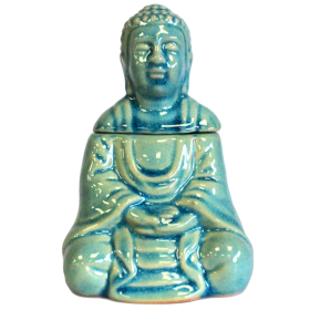 Quemador aceite Buda Sentado - Azul