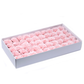 50x Flores de Jabón Manualidades - claveles - rosado
