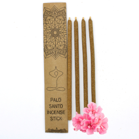 3x Set de 4 varitas de incienso grandes de Palo Santo - Flores frescas