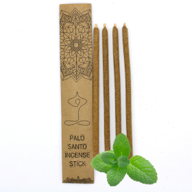 3x Set de 4 varitas de incienso grandes de Palo Santo - Menta