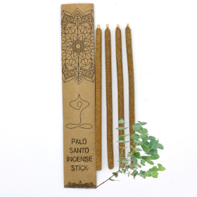 3x Set de 4 varitas de incienso grandes de Palo Santo - Eucalipto