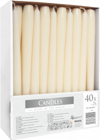 40x Velas Cónicas - Marfil