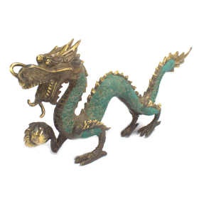 Fengshui - Dragón Med con Bola - 27cm