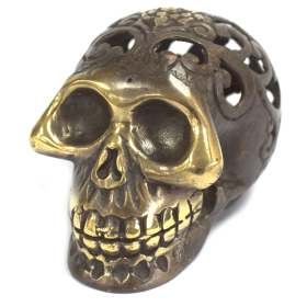 Calavera vintage de latón - Lrg