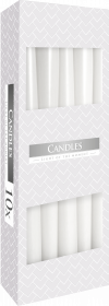 10x Velas Cónicas- Blanca