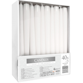 40x Velas Cónicas- Blanca