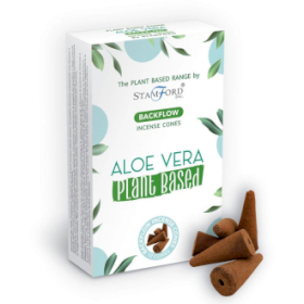 6x Conos de Incienso de Reflujo a Base de Plantas - Aloe Vera