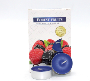 12x Set de 6 velas de té perfumadas - Frutas del Bosque