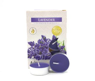 12x Set de 6 velas de té perfumadas - Lavanda