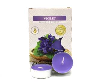 12x Set de 6 velas de té perfumadas - Violeta
